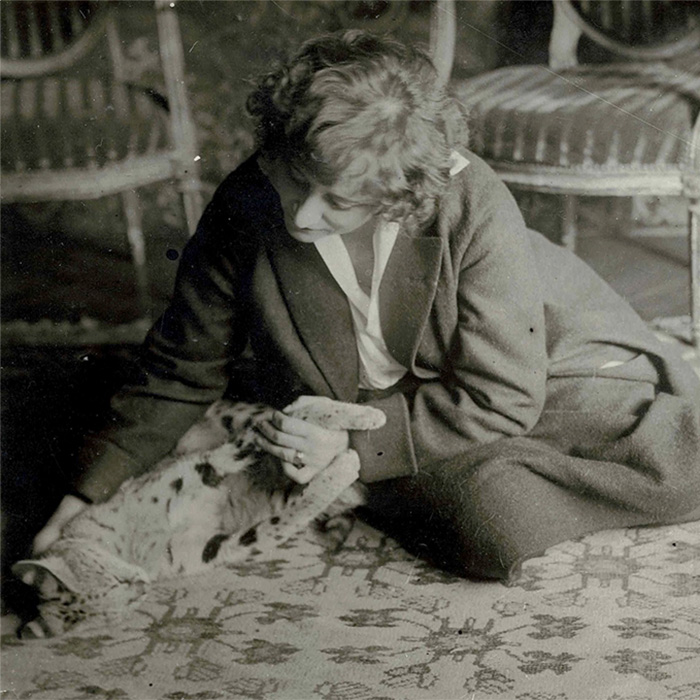 Colette with a cat