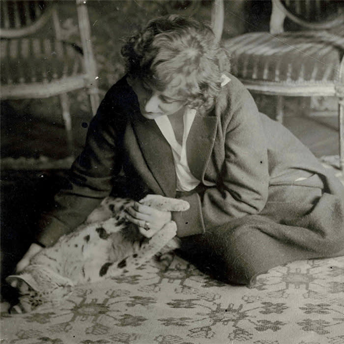 Colette with a cat