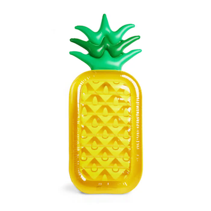 float toy in the colors and shape of a pineapple