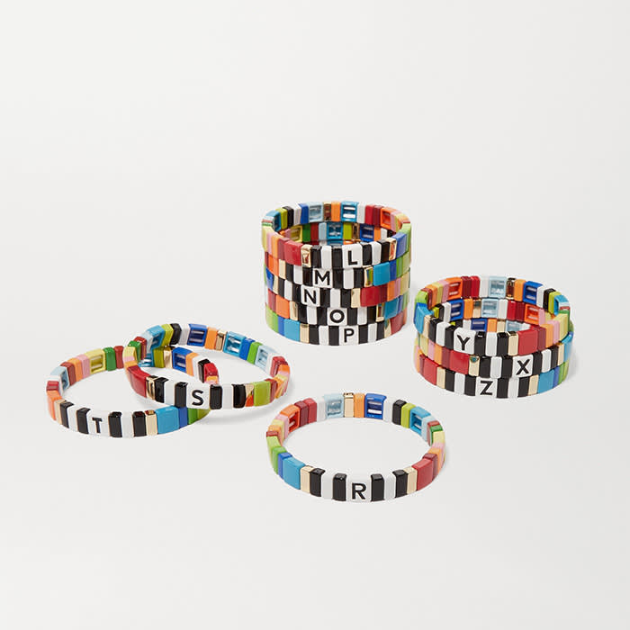 colorful monogram bracelet