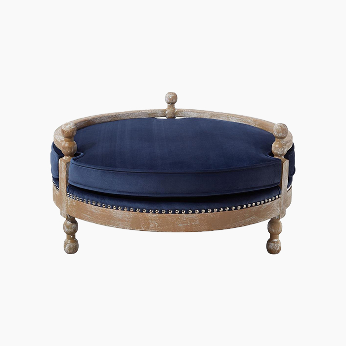 blue dog bed