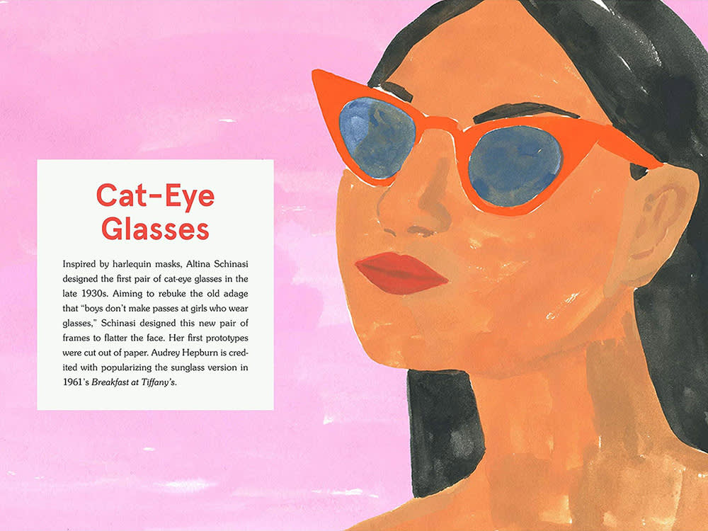 cat-eye glasses page from Catlady 