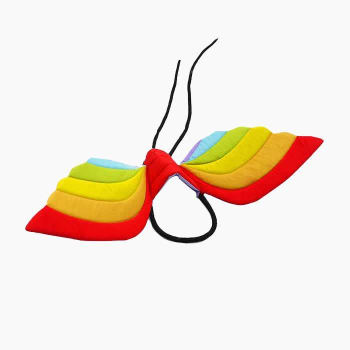 Adjustable Tie-On Rainbow Dog Wings
