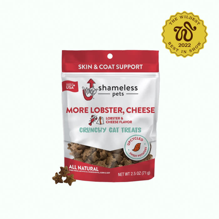 lobster and cheese treats in red pouch