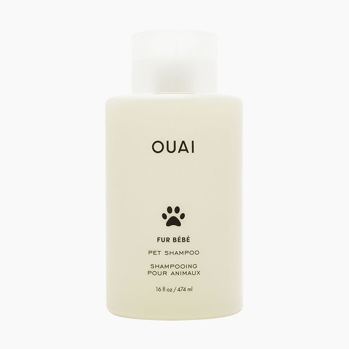 ouai shampoo in clear bottle