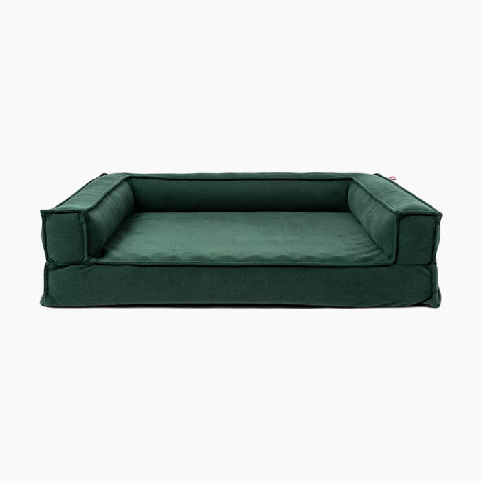 the couch in green