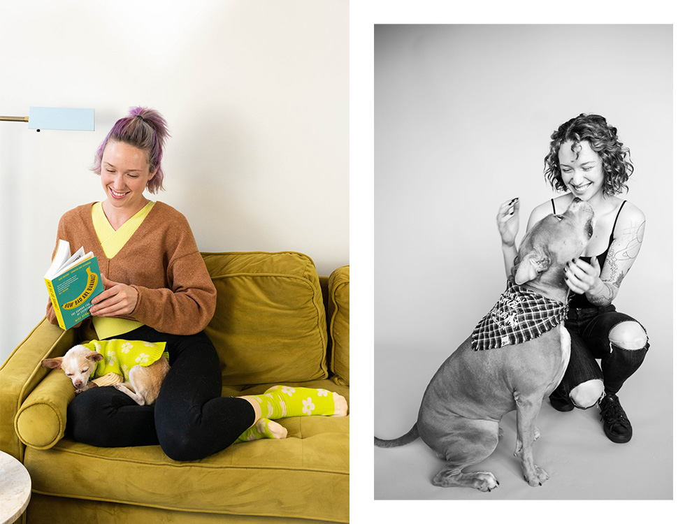 Rachel Long with dogs 