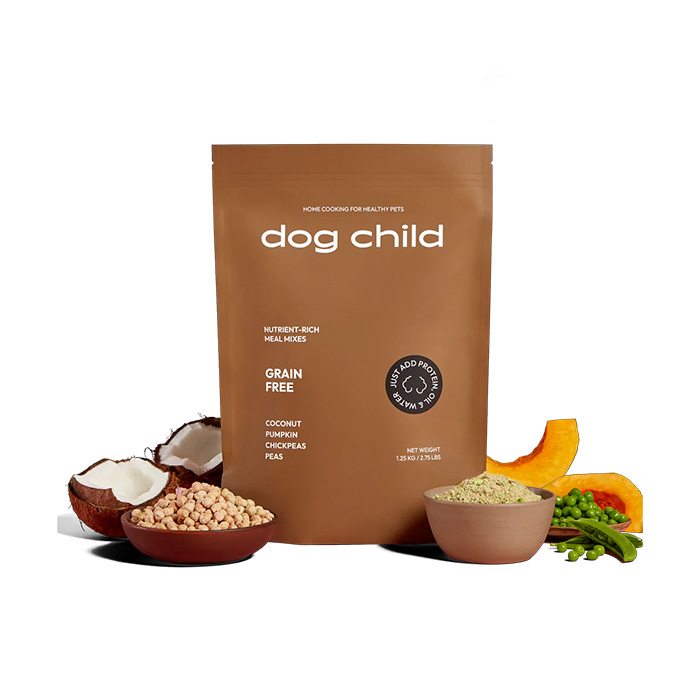 dog food in brown bag