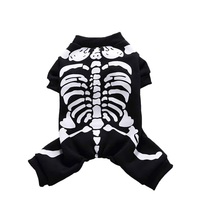 a skeleton costume