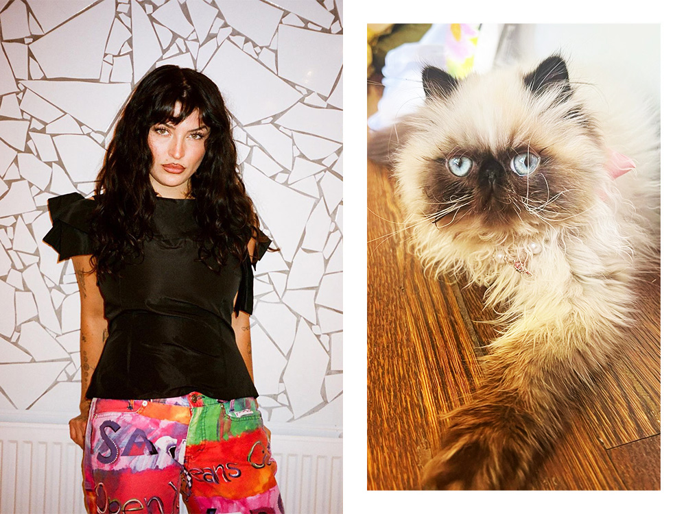 Emmy Meli and her cat, Ruth