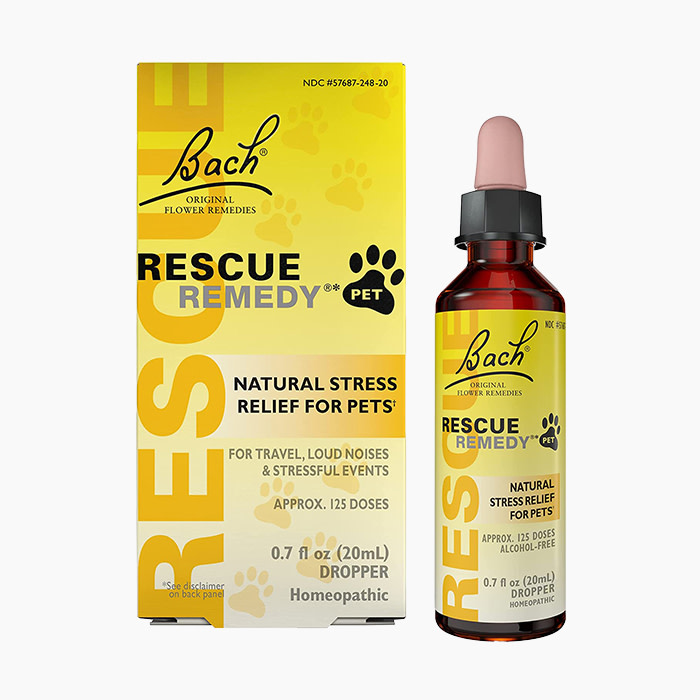 the rescue remedy in a yellow bottle