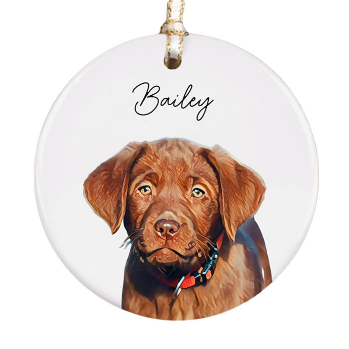 personalized dog ornament