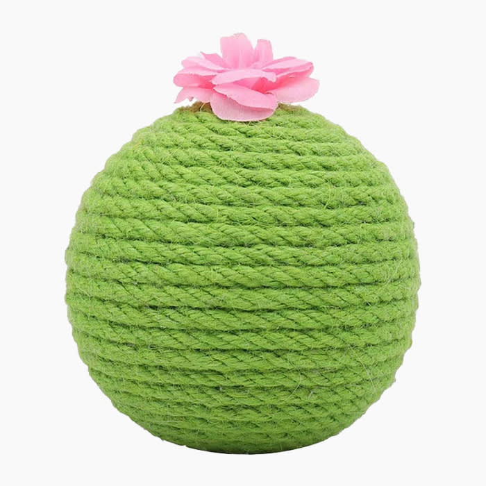 cactus colored scratcher ball