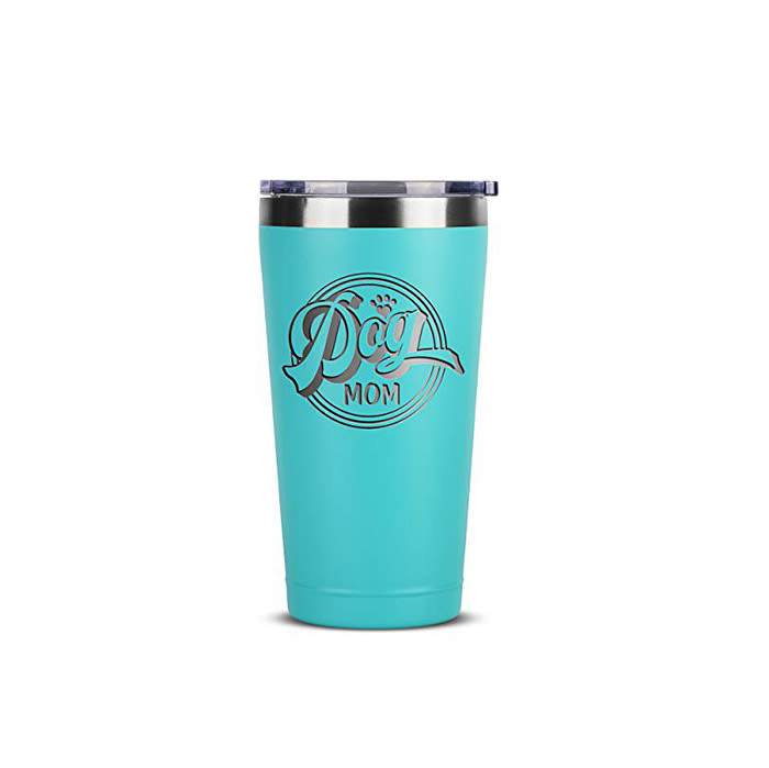 Dog Mom - 16 oz Mint Insulated Stainless Steel Tumbler