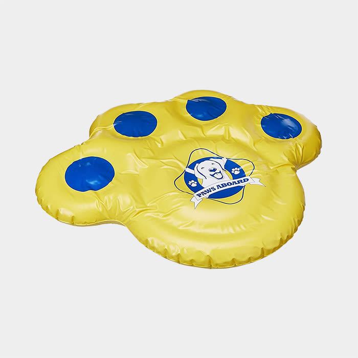Paws Aboard Doggy Lazy Raft, Puncture Resistant Vinyl Dog Float, Perfect for The Lake, Pool, River and Boat