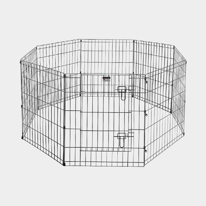 the dog gate in metal