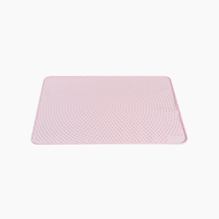 the litter mat in pink