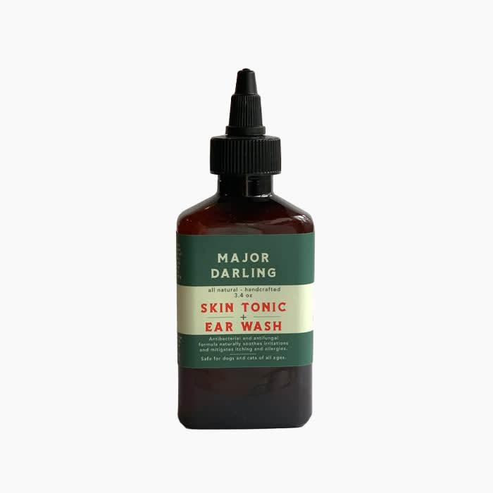 major darling dog ear cleaner in brown bottle with green label