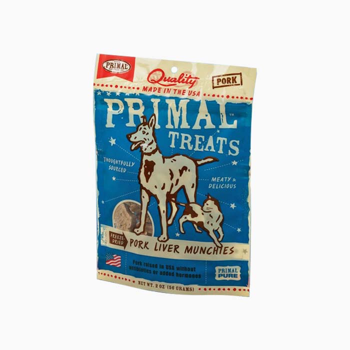 the cat treats in blue bag