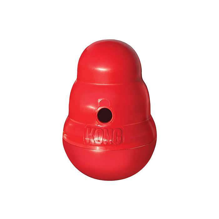 red wobbler interactive kong toy