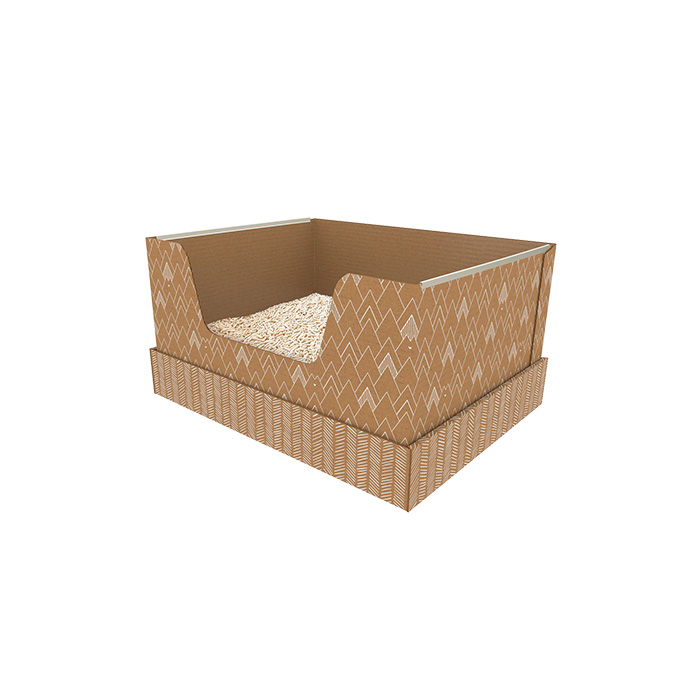 the cardboard litter box