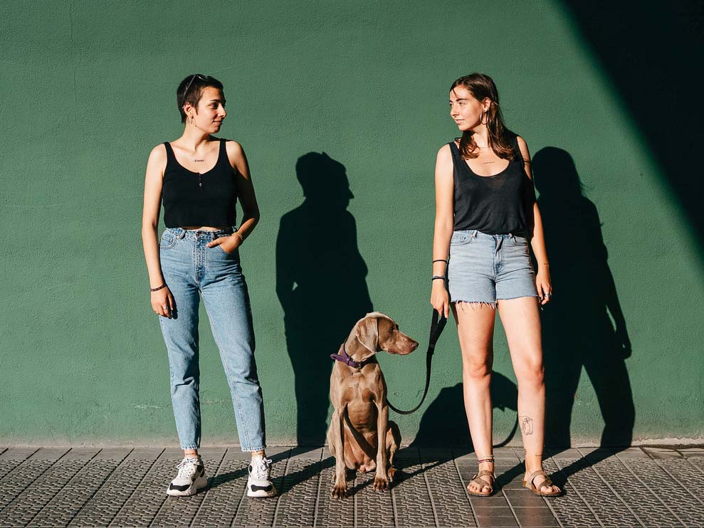 two people breaking up over dog