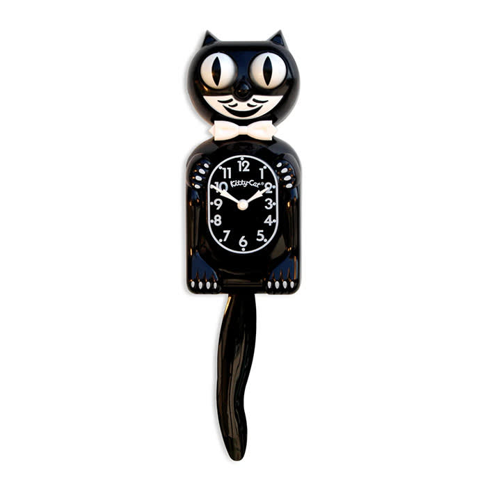 black cat clock