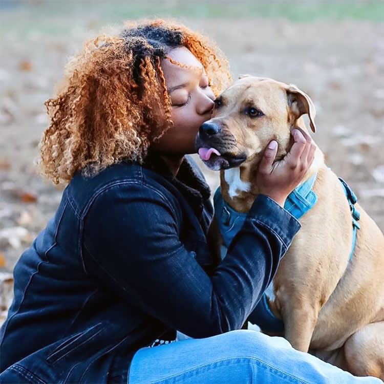 Kassidi and her Pit Bull dog Ginger.