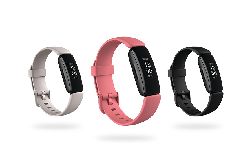 Fitbit Inspire 2 three-up transparent