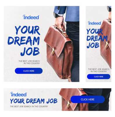 Indeed Your Dream Job ads Banner Designs