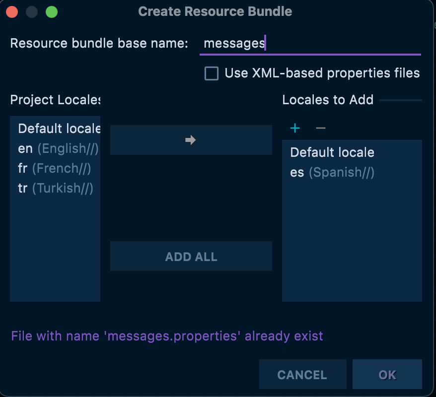 Adding ResourceBundle in Intellij - 2