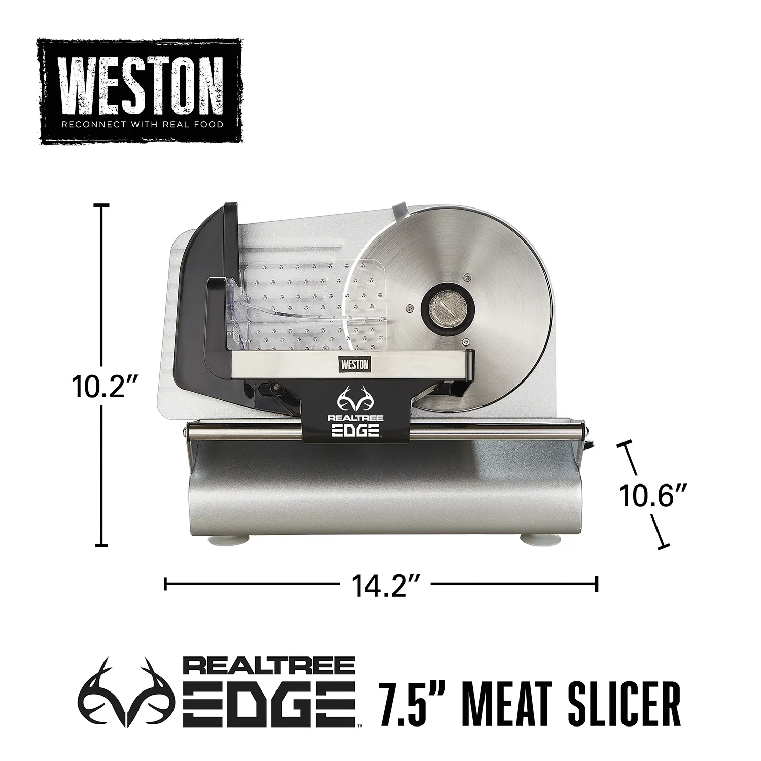 Realtree® 7 1/2 inch Meat Slicer | Weston Brands
