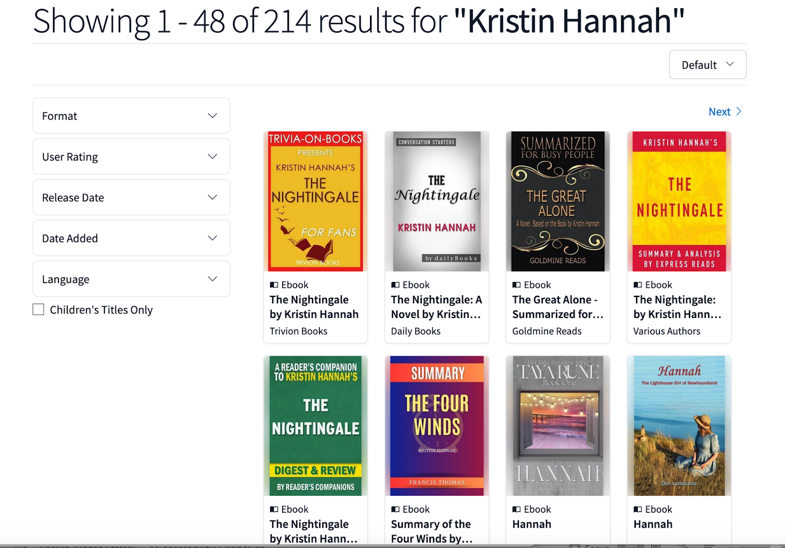 Kristin Hannah search