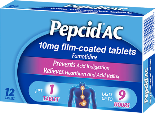 Pepcid AC 24 tablet pack shot