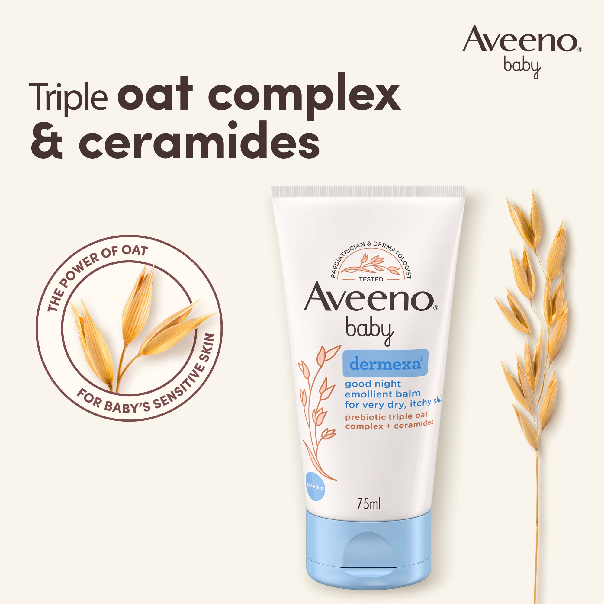 AVEENO® Baby Dermexa Good Night Emollient Balm image 3