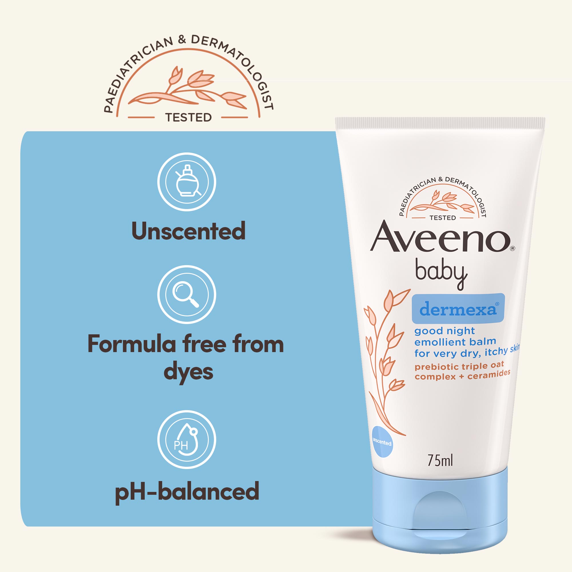 AVEENO® Baby Dermexa Good Night Emollient Balm image 5