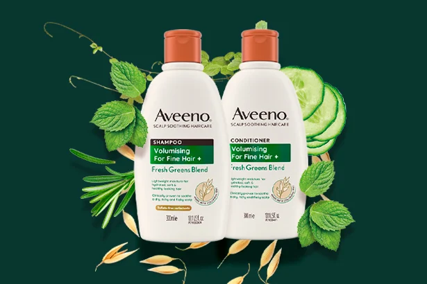 Help fine, thin hair appear thicker and fuller with Fresh Greens, made of cucumber, water, rosemary.