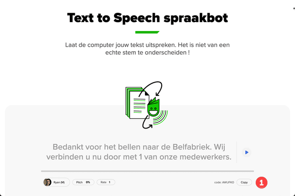 text to speech code