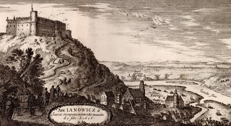 zamek w Janowcu, sztych z czasów Potopu