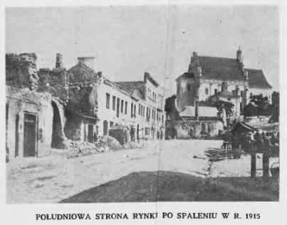 Rynek po spaleniu, 1915