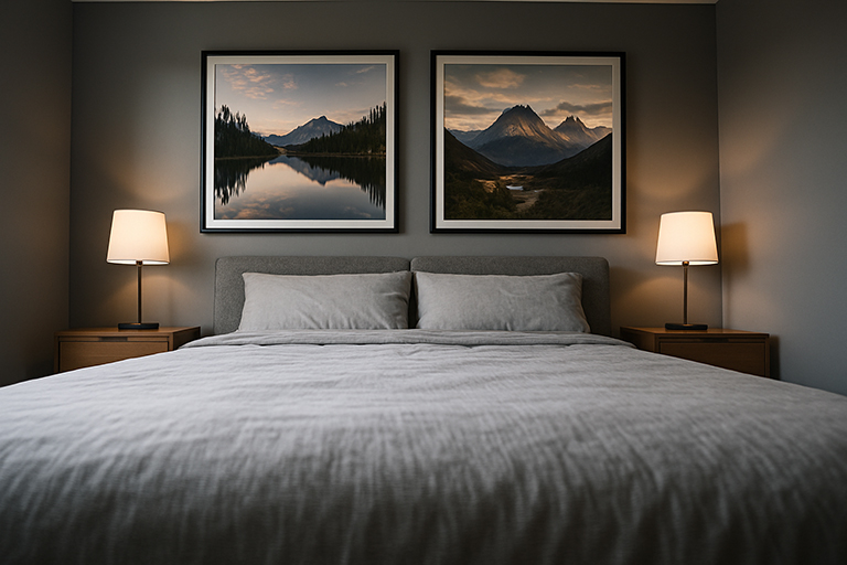 Tablouri dormitor Dedeman vs. tablouri create cu AI pe imaginai.ro – ce alegi?