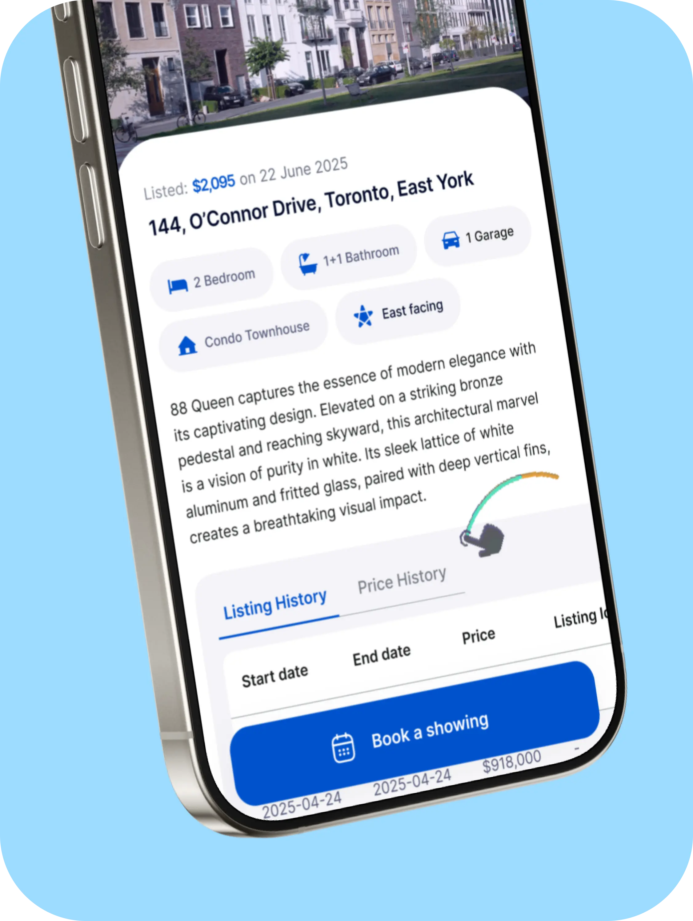 Property details via AI chat