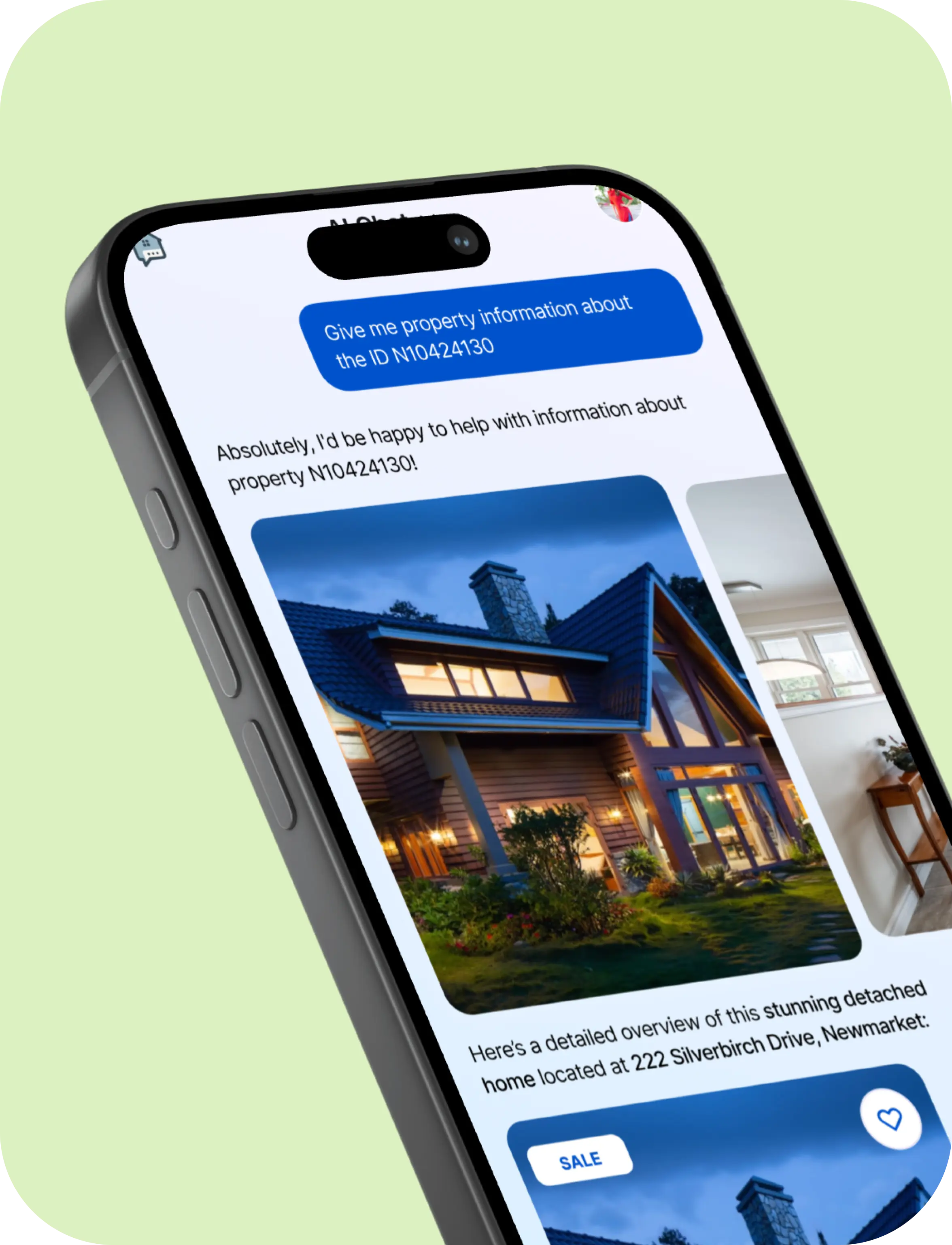 Property details via AI chat