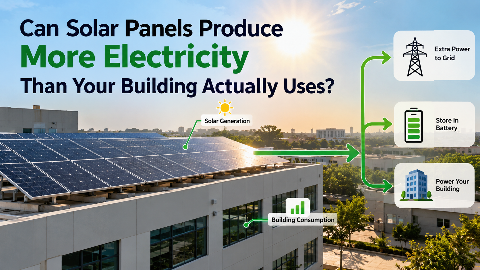 Can Solar Panels Produce More Electricity Than Your Building Actually Uses?