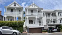 Houses on suburban street in Auckland, New Zealand