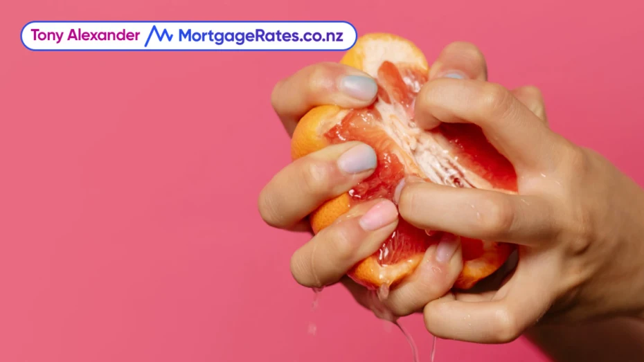 Hands squeezing grapefruit