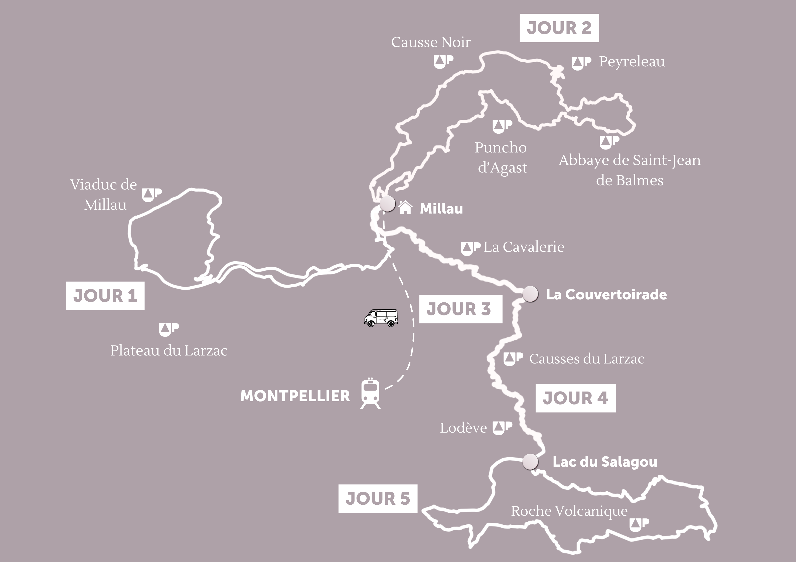 Grands Causses map diaporama