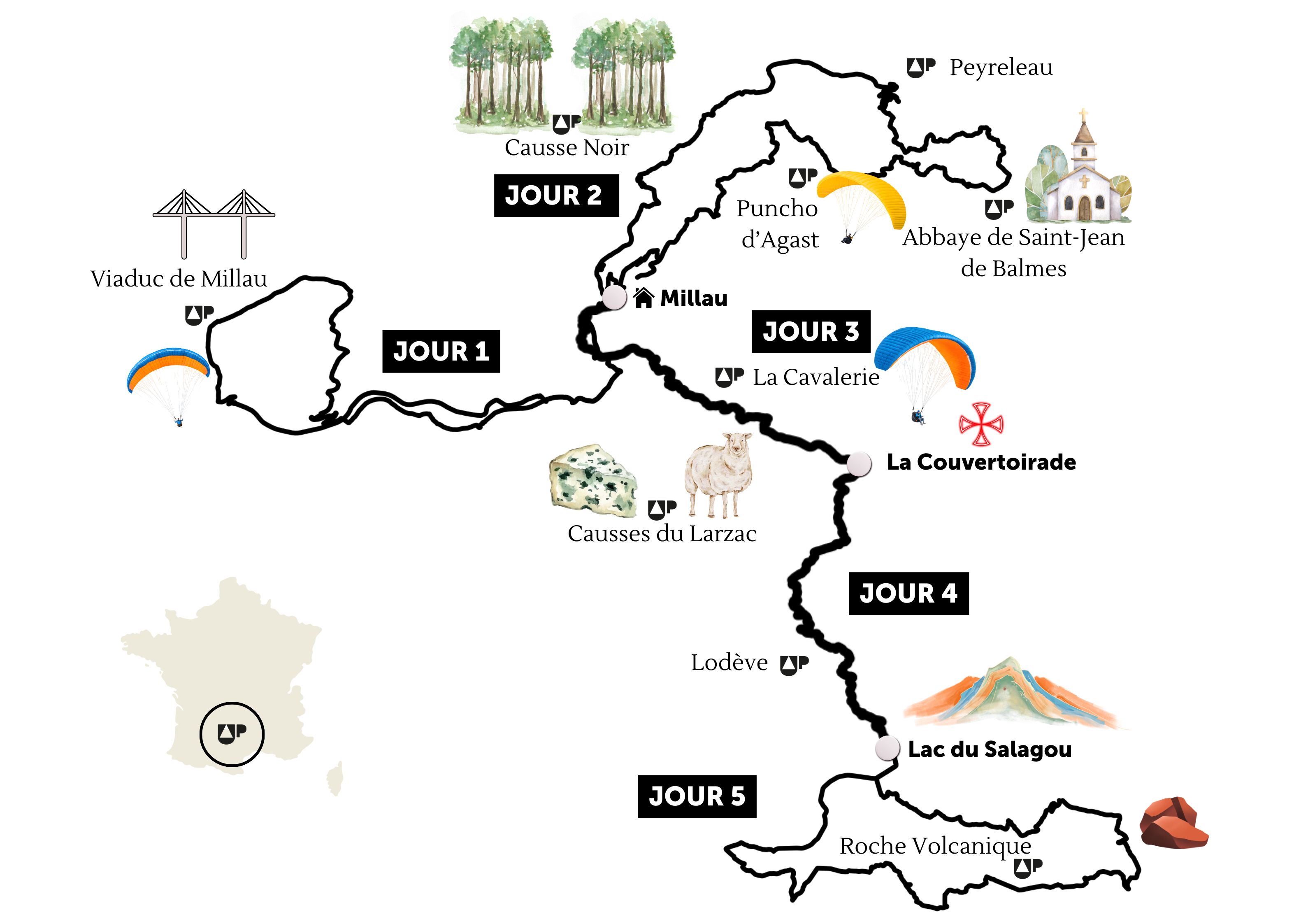 Programme du séjour - grands causses EXP