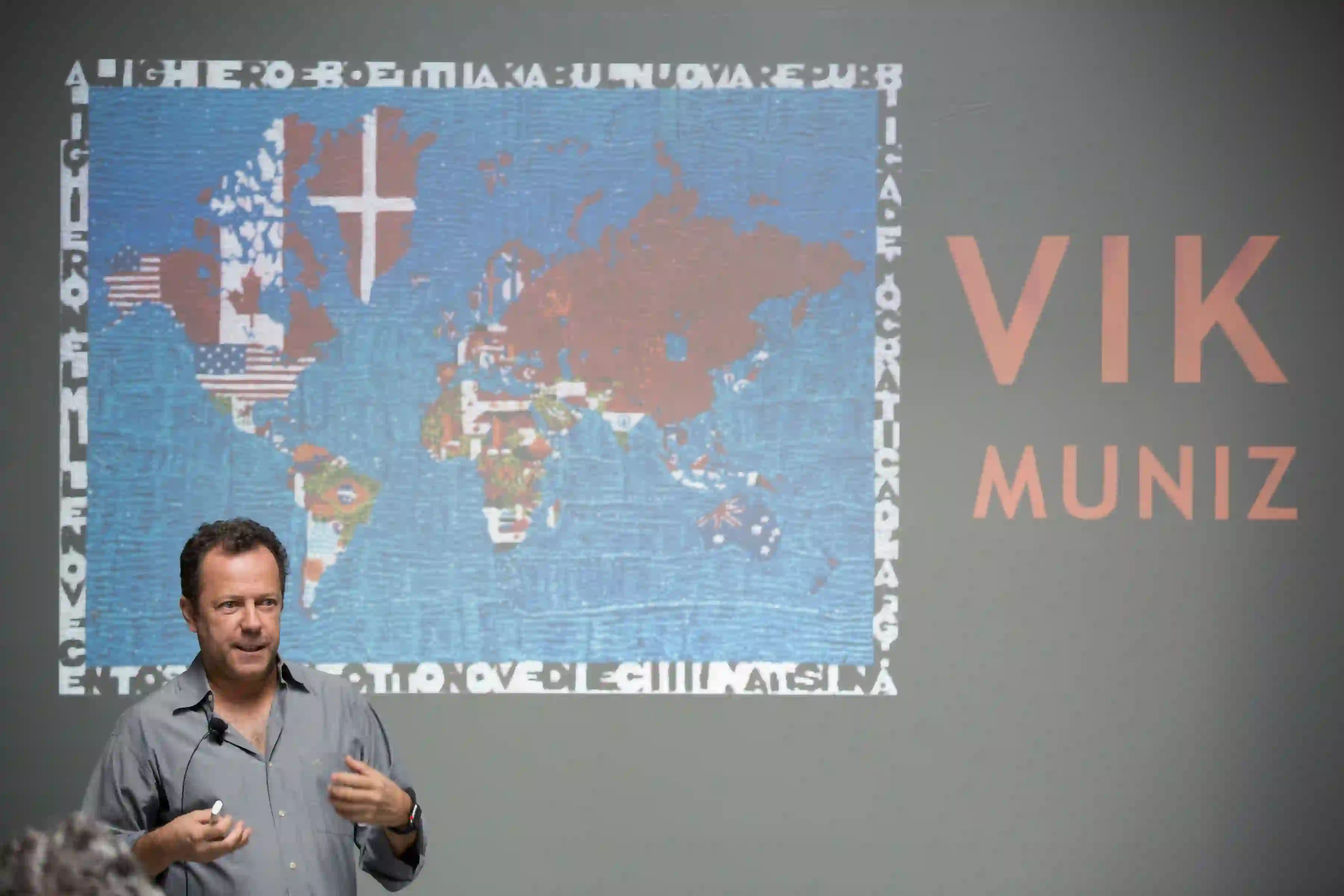 Vik Muniz speaks at Magazzino Italian Art Foundation