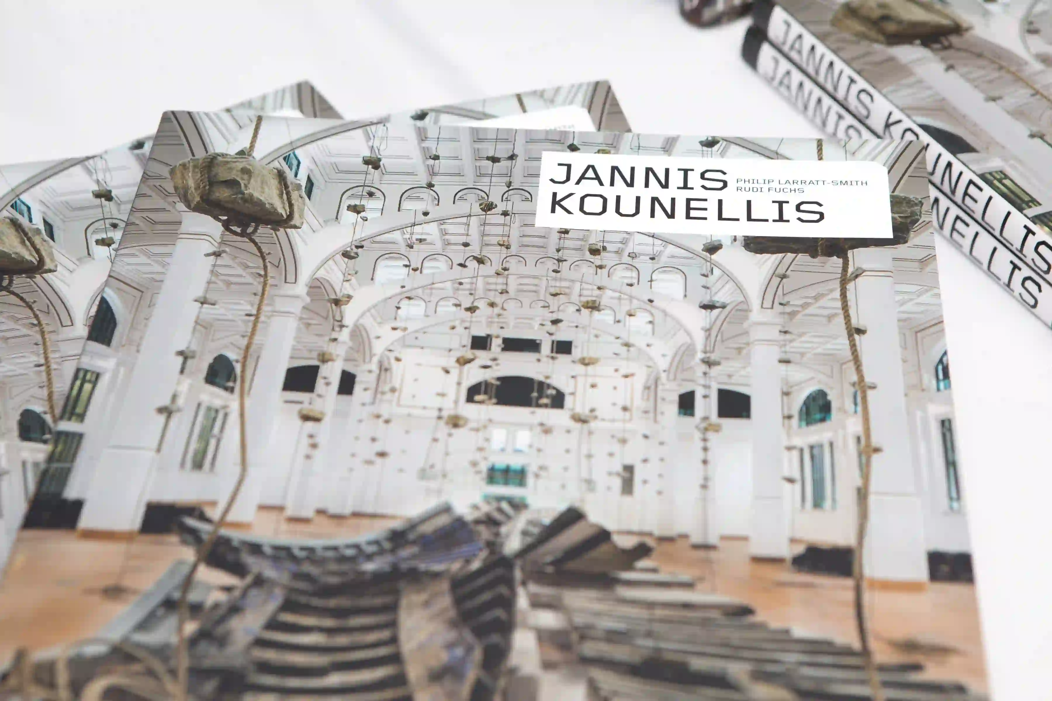 Jannis Kounellis books on display